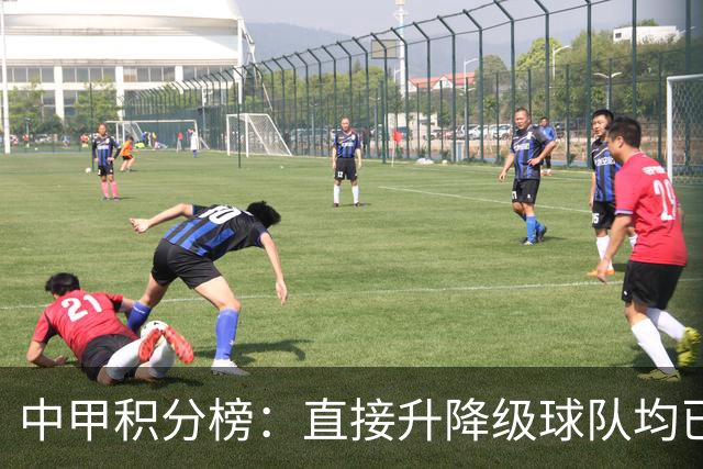 中甲积分榜：直接升降级球队均已确定；三队力求逃离保级附加赛